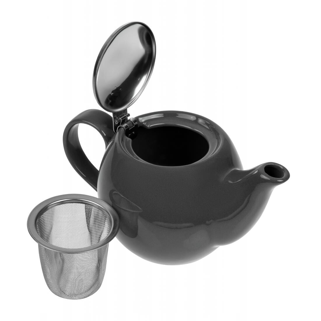 Olympia Cafe Teapot 510ml Charcoal