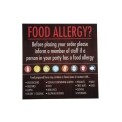 Food Allergen Window and Wall Stickers