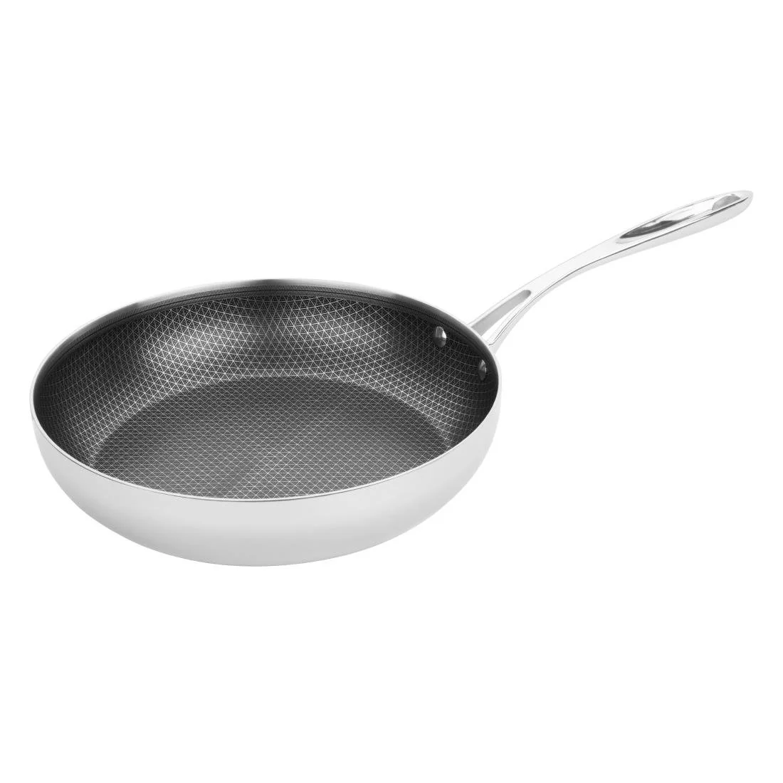 Vogue Tri-Shield Stainless Steel Frying Pan with Clad Coating 28cm - Image 1