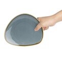 Olympia Kiln Triangular Plate Ocean 165mm