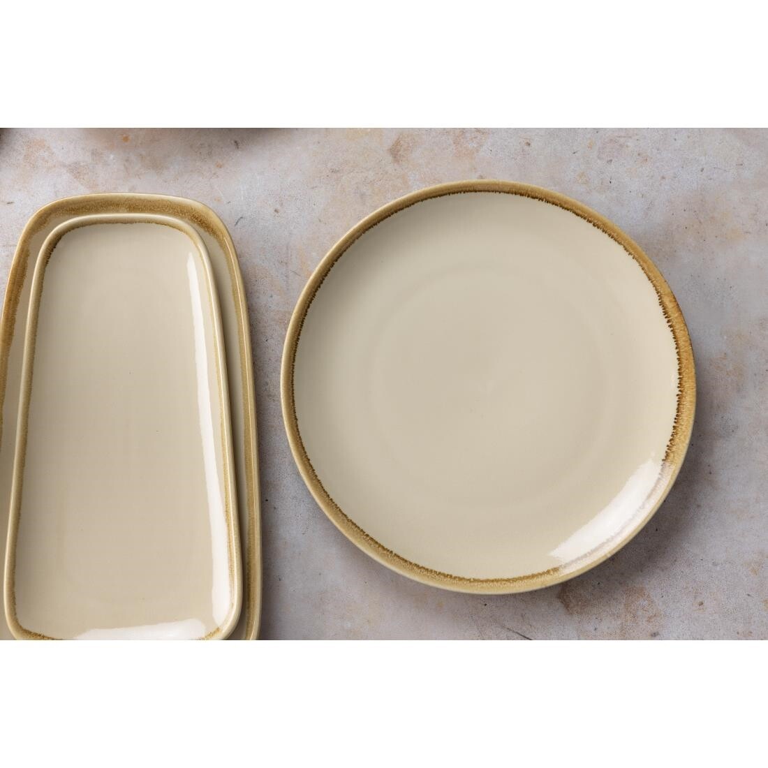 Olympia Kiln Round Plate Sandstone 280mm