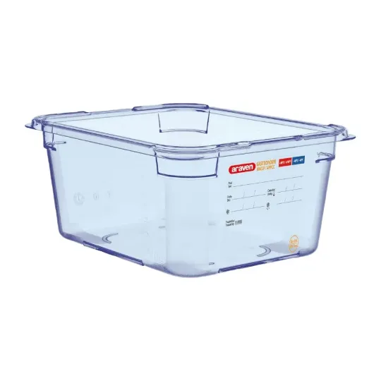 Araven ABS Food Storage Container Blue GN 1/2 150mm