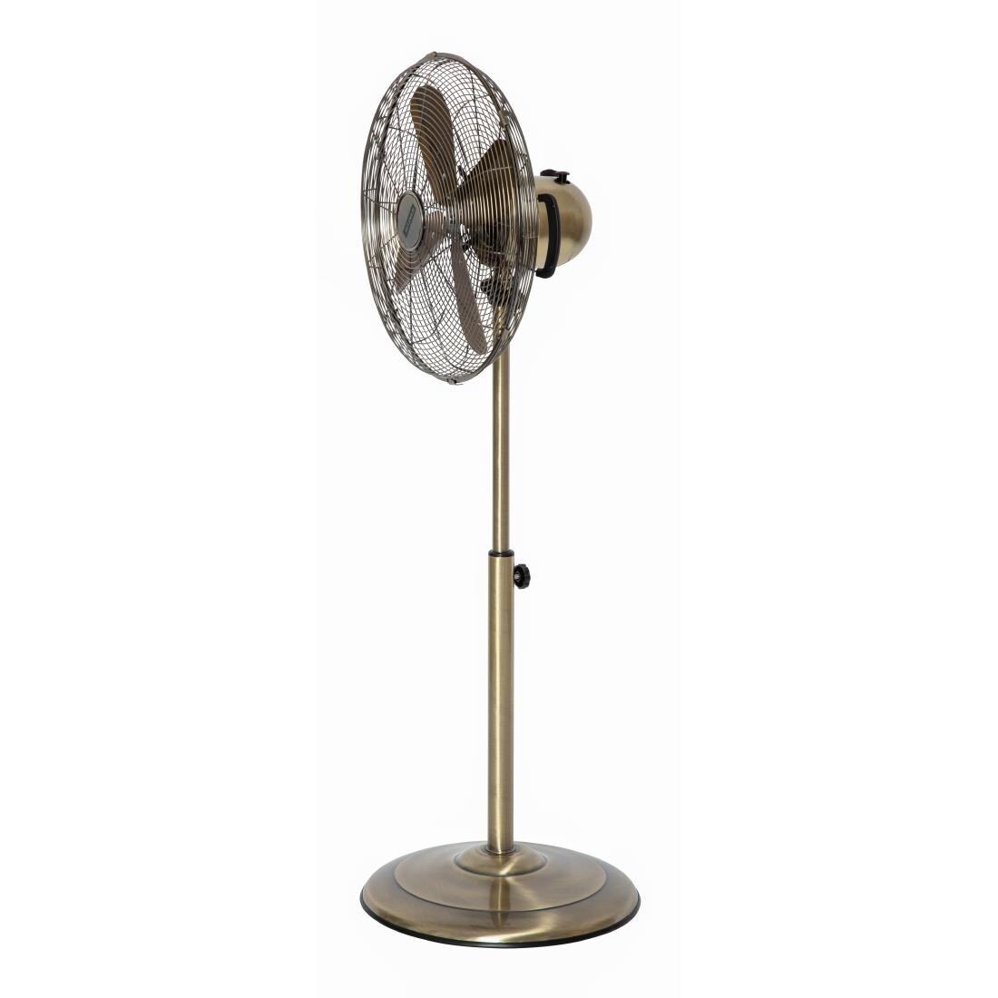 Status 16" Oscillating Antique Brass Stand Fan
