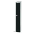 Elite Single Door Coin Return Locker with Sloping Top Black