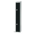 Elite Double Door Manual Combination Locker Locker Black with sloping top