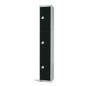 Elite Three Door Manual Combination Locker Locker Black