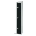 Elite Three Door Electronic Combination Locker with sloping top Black