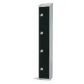 Elite Four Door Electronic Combination Locker with sloping top Black