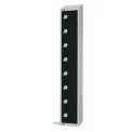 Elite Eight Door Electronic Combination Locker with sloping top Black
