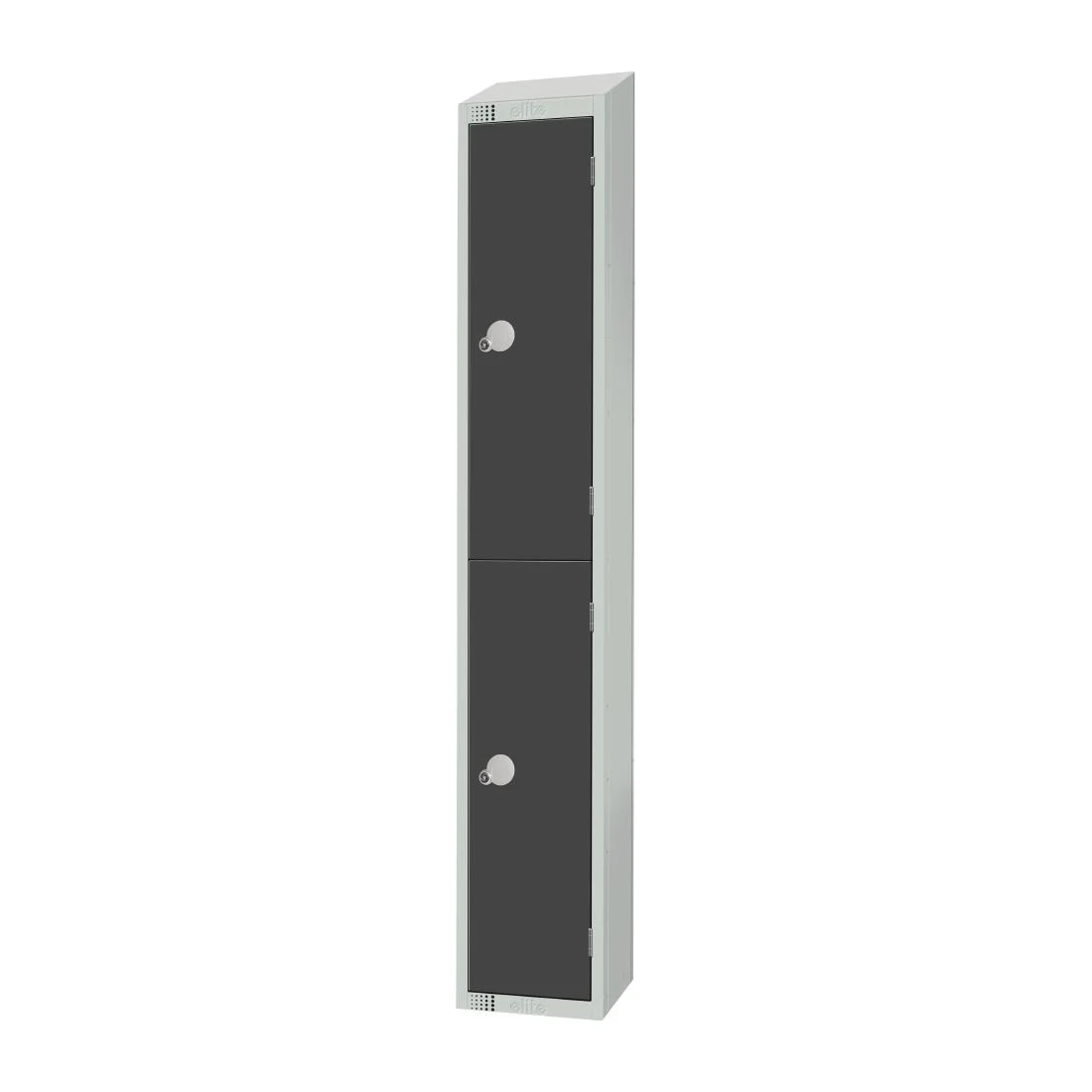 Elite Double Door Electronic Combination Locker with Sloping Top Graphite Grey