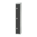 Elite Three Door Camlock Locker Graphite Grey with Sloping Top