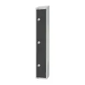 Elite Three Door Electronic Combination Locker with Sloping Top Graphite Grey