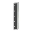 Elite Five Door Camlock Locker with Sloping Top Graphite Grey