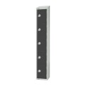 Elite Five Door Padlock Locker Graphite Grey with Sloping Top