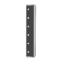 Elite Six Door Padlock Locker Graphite Grey