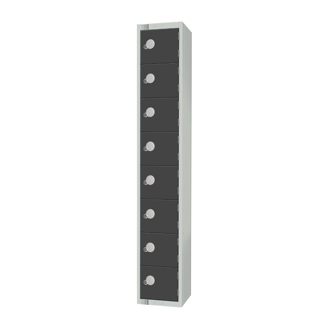 Elite Eight Door Camlock Locker Graphite Grey