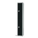 Elite Double Door Padlock Locker Black