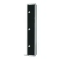 Elite Three Door Electronic Combination Locker Black