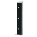 Elite Three Door Manual Combination Locker Locker Black with sloping top