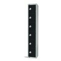 Elite Six Door Manual Combination Locker Locker Black