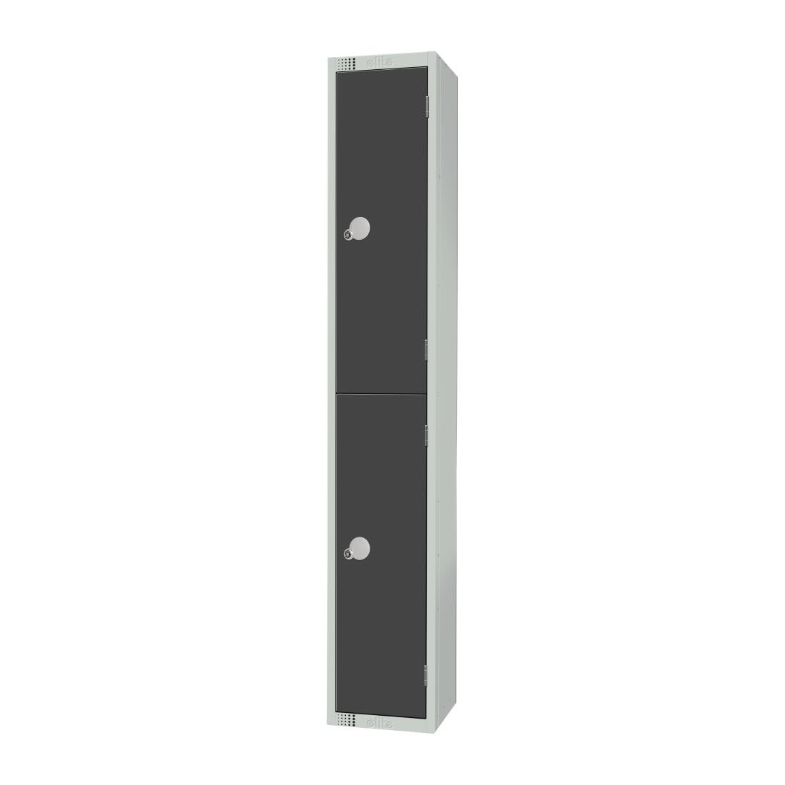 Elite Double Door Padlock Locker Graphite Grey