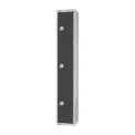Elite Three Door Coin Return Locker Graphite Grey