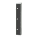 Elite Three Door Padlock Locker Graphite Grey with Sloping Top