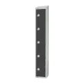 Elite Five Door Electronic Combination Locker with Sloping Top Graphite Grey