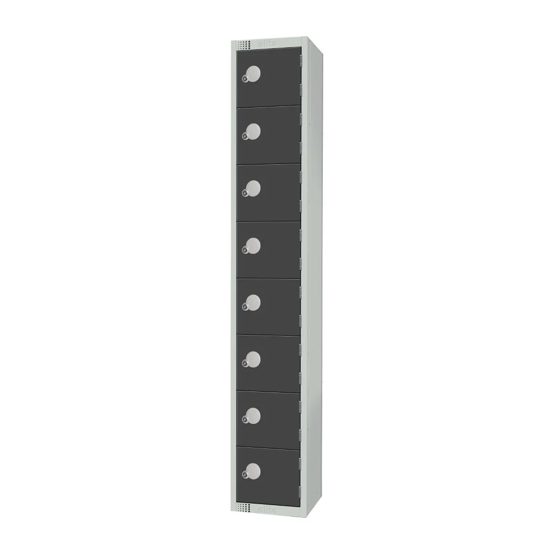 Elite Eight Door Coin Return Locker Graphite Grey
