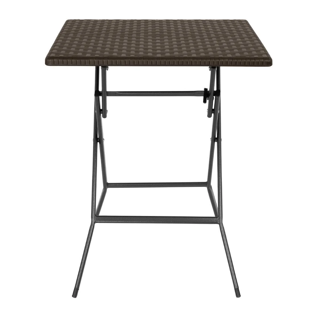 Bolero Square Folding Table Brown 620mm - Image 2