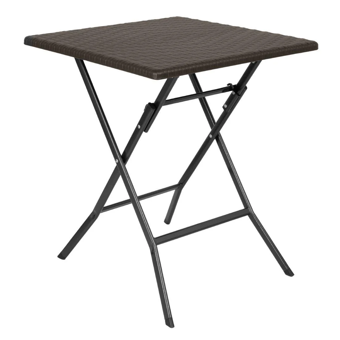 Bolero Square Folding Table Brown 620mm - Image 1