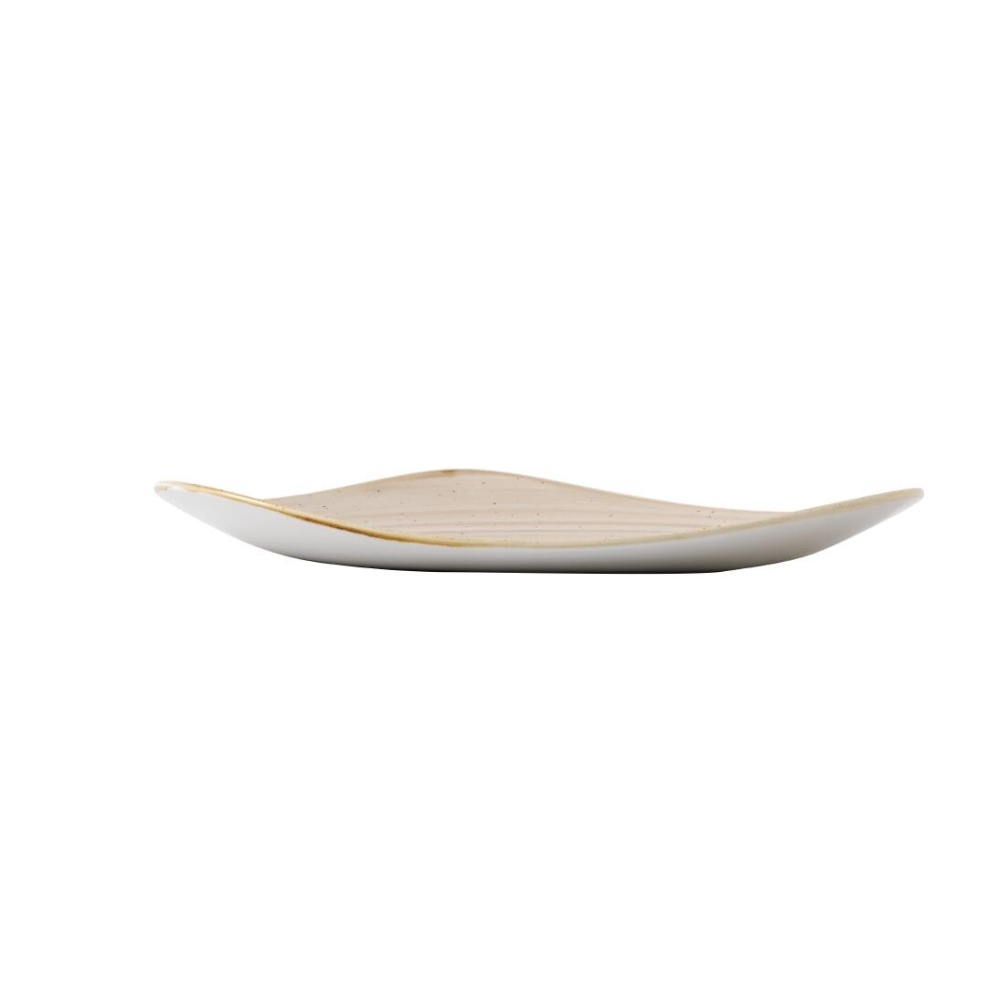 Churchill Stonecast Triangle Plate Nutmeg Cream 311mm