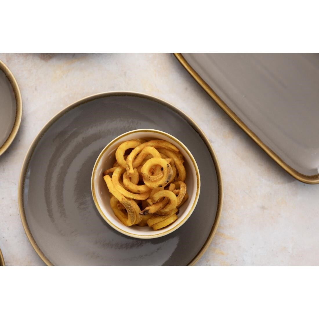 Olympia Kiln Round Bowl Smoke 140mm