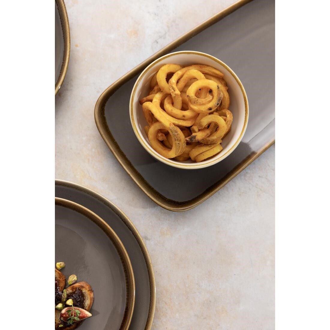 Olympia Kiln Round Bowl Smoke 140mm