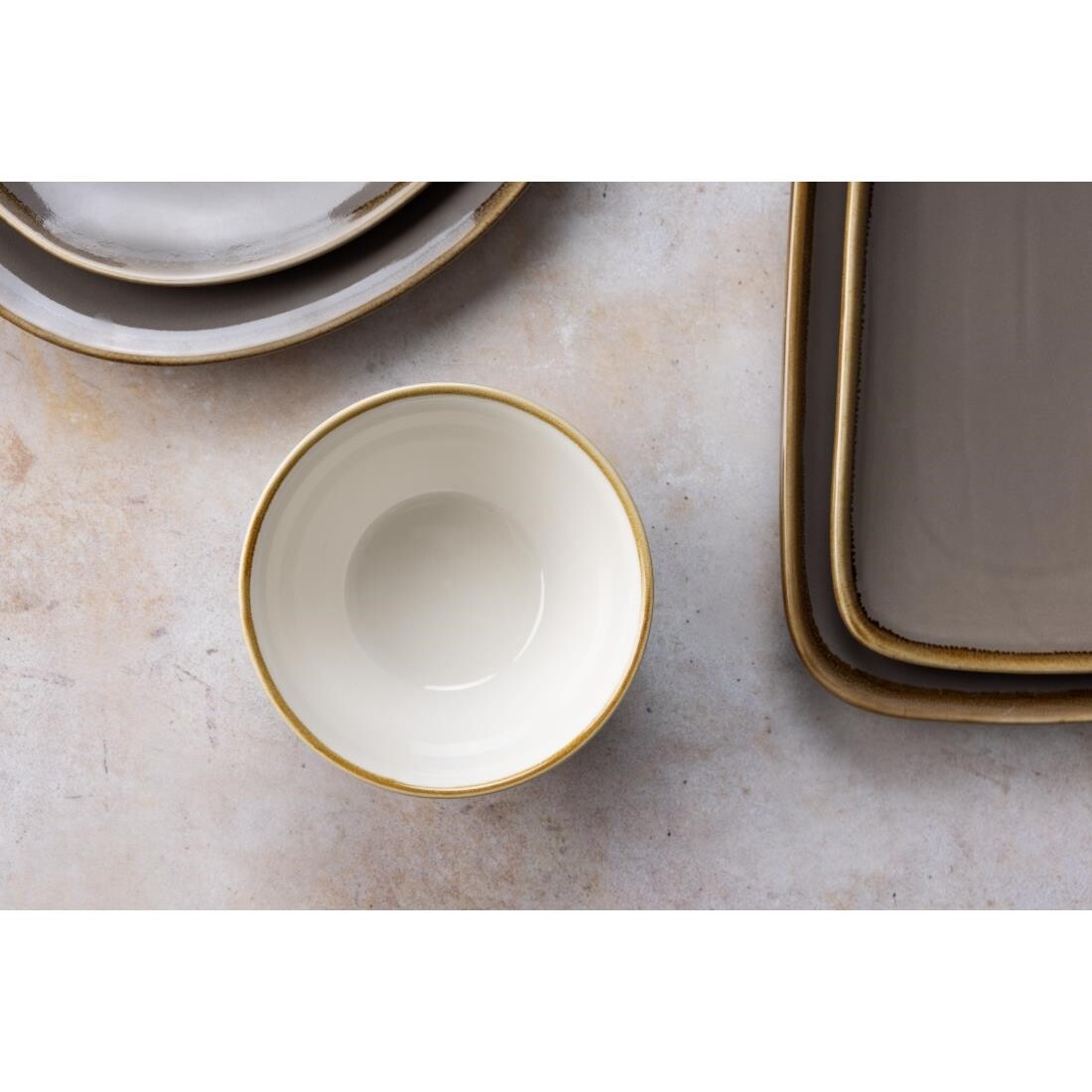 Olympia Kiln Round Bowl Smoke 140mm