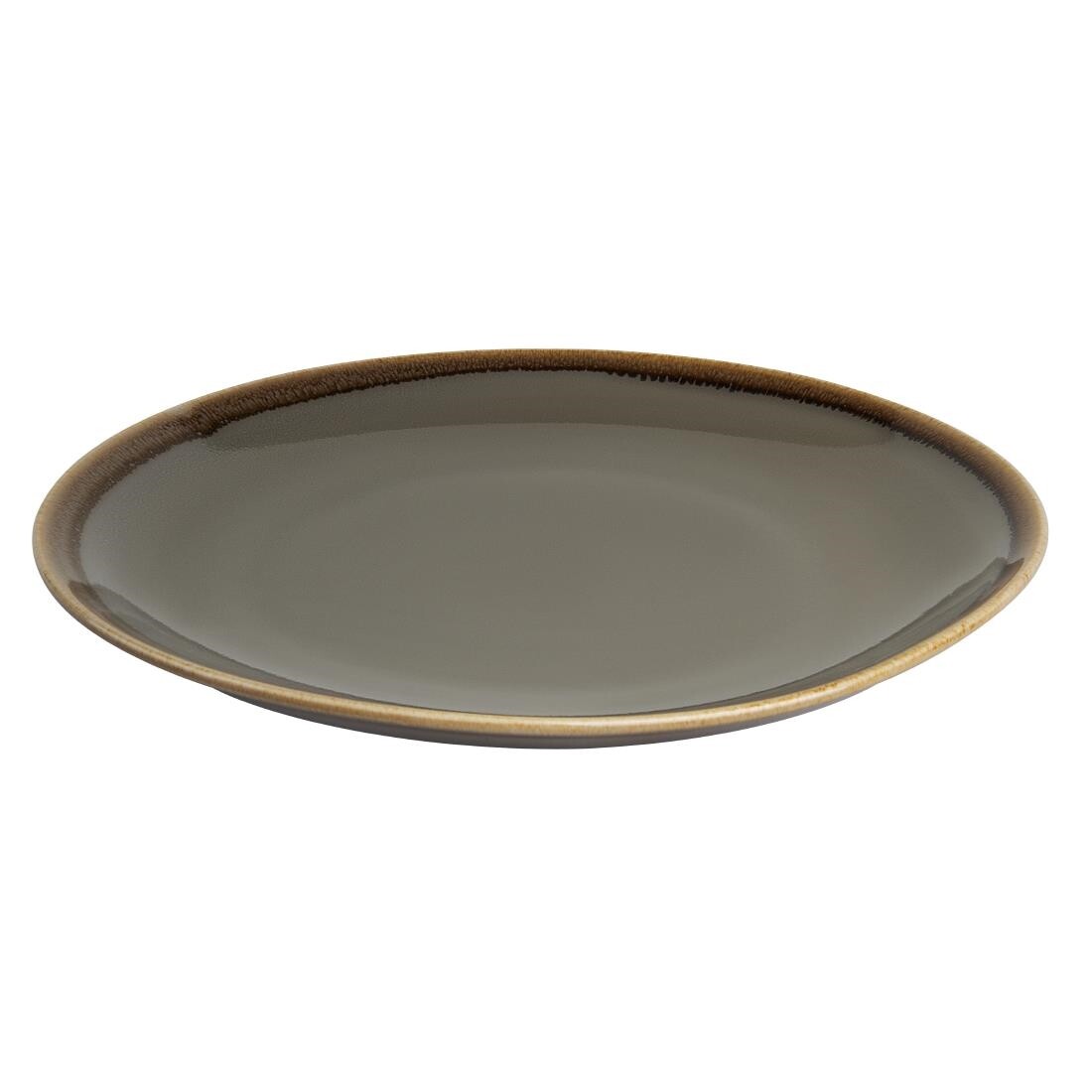 Olympia Kiln Round Coupe Plate Smoke 280mm
