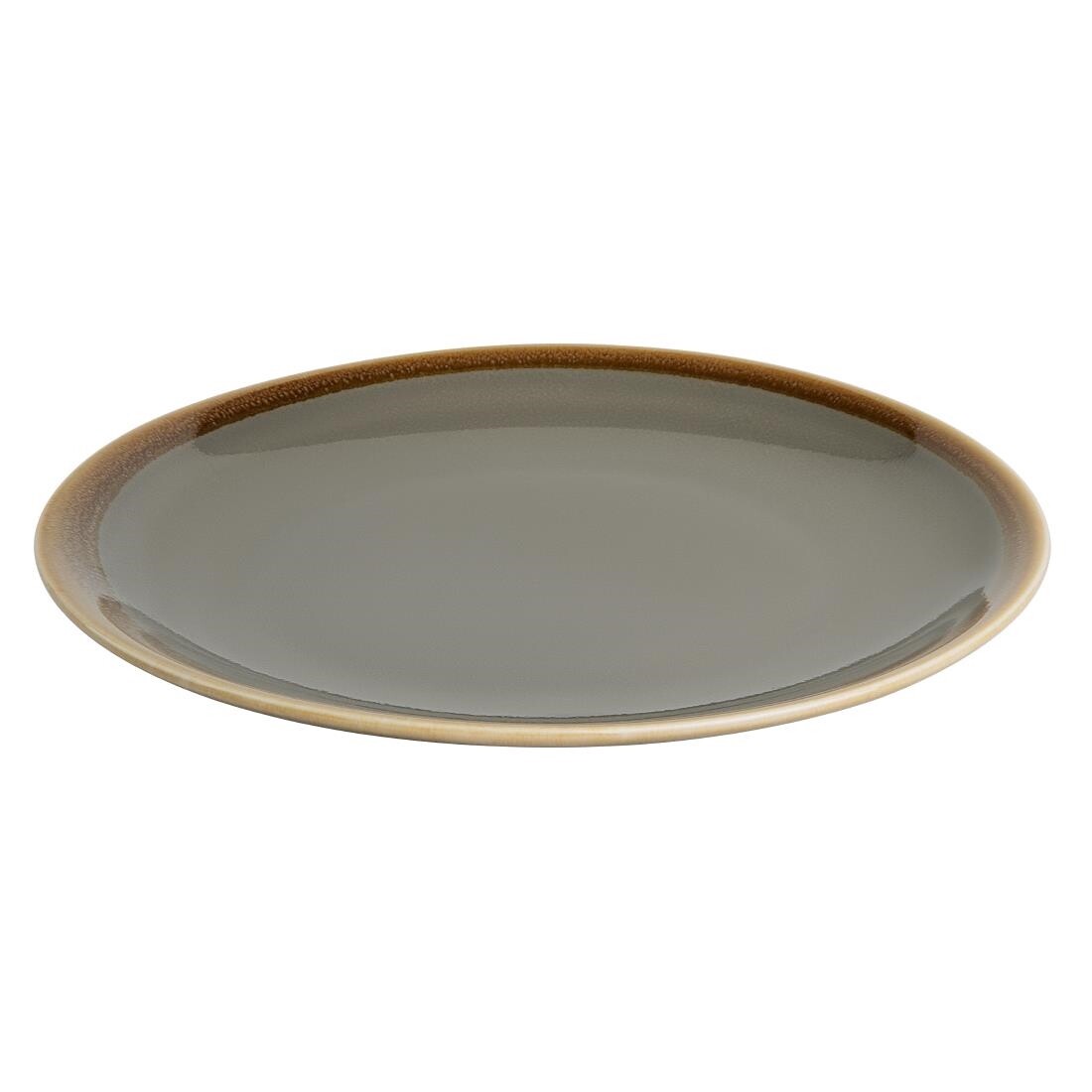 Olympia Kiln Round Coupe Plate Smoke 230mm