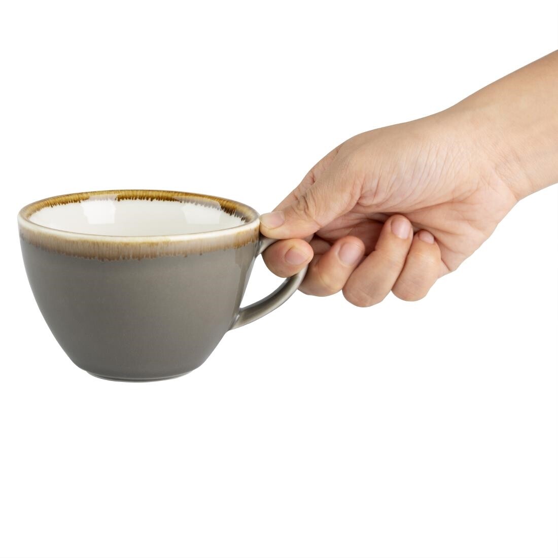 Olympia Kiln Cappuccino Cup Smoke 340ml