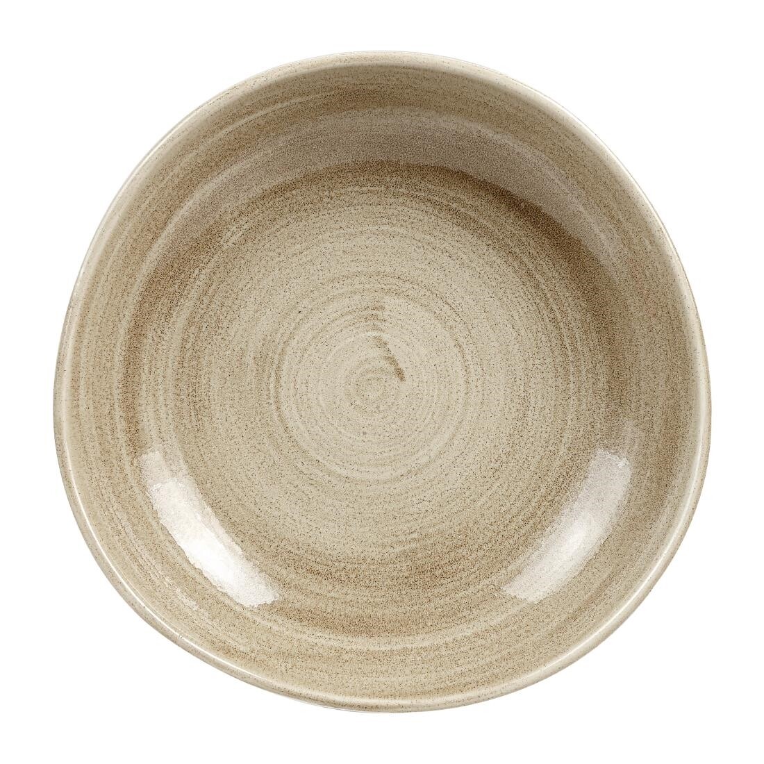 Churchill Stonecast Patina Antique Organic Round Bowls Taupe 253mm