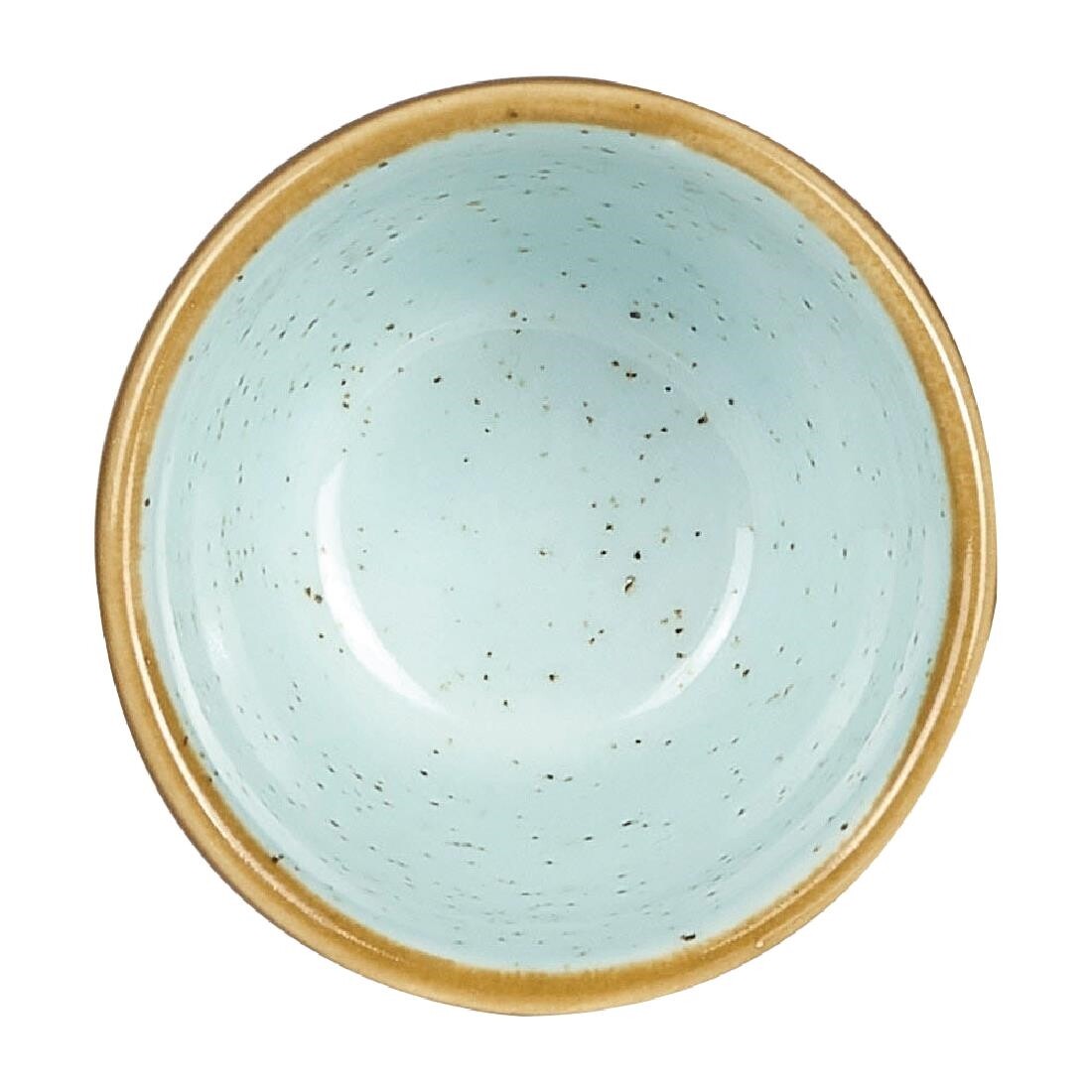 Churchill Stonecast Round Dip Pots Duck Egg Ripple 57mm