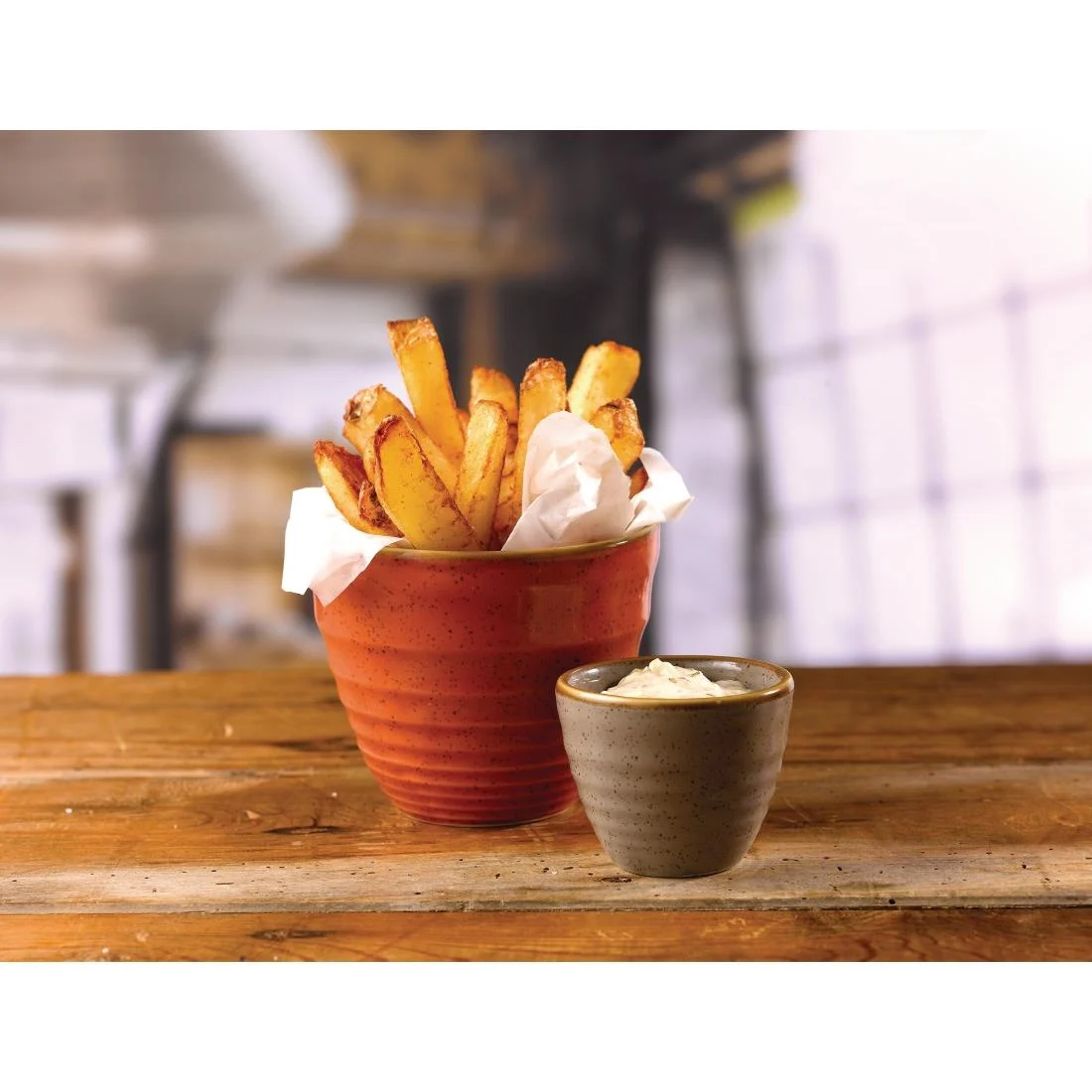 Churchill Stonecast Round Dip Pots Peppercorn Grey Ripple 57ml