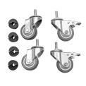 Vogue Stainless Steel Table Castors (Set of 4) - Image 1