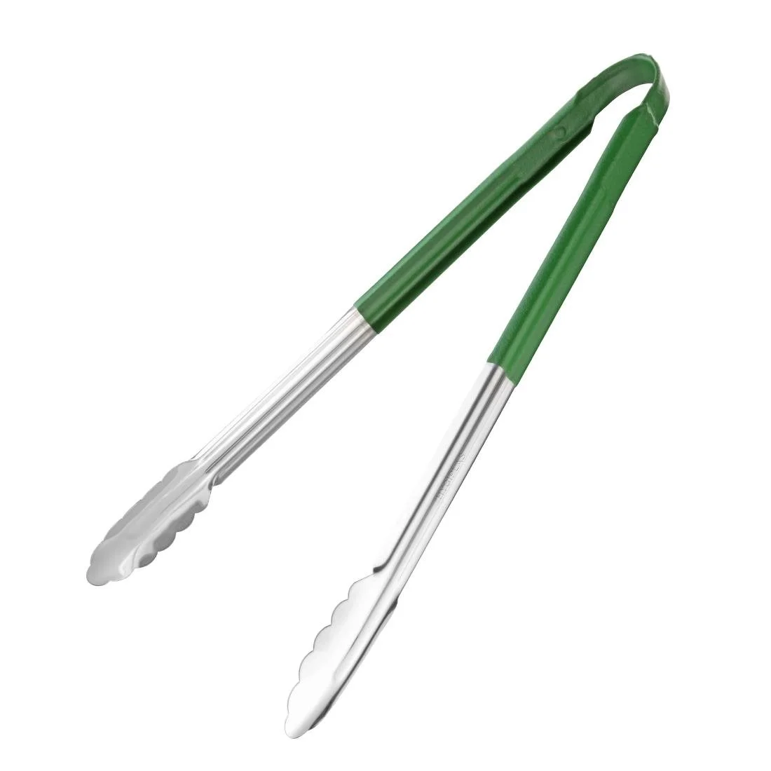 Hygiplas Colour Coded Serving Tong Green 405mm - Image 1