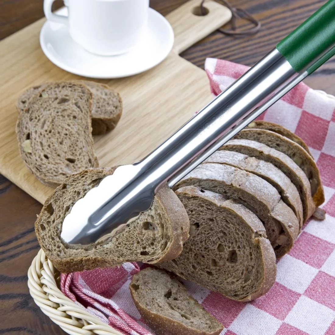 Hygiplas Colour Coded Serving Tong Green 405mm - Image 5