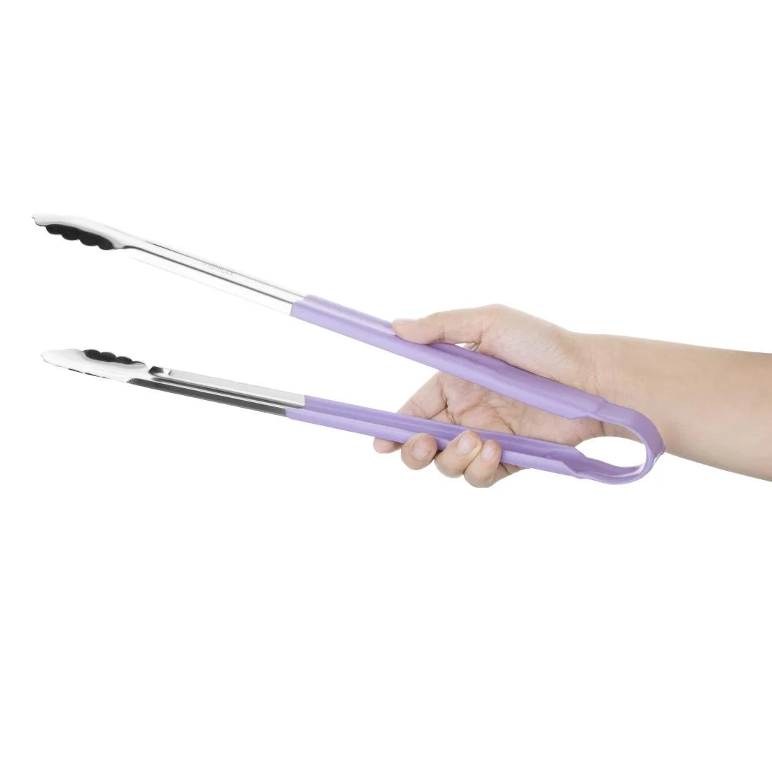 Hygiplas Colour Coded Serving Tong Purple - 405mm - Image 2