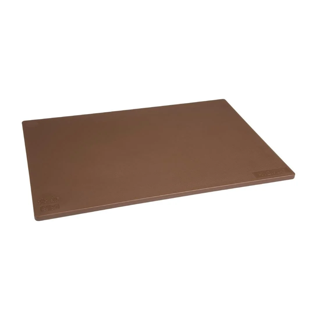 Hygiplas Low Density Antibacterial Chopping Board Brown 450x300x10mm - Image 1