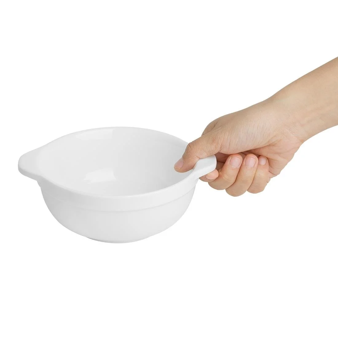 Olympia Whiteware Eared Bowls 640ml (4 Pack) - Image 5
