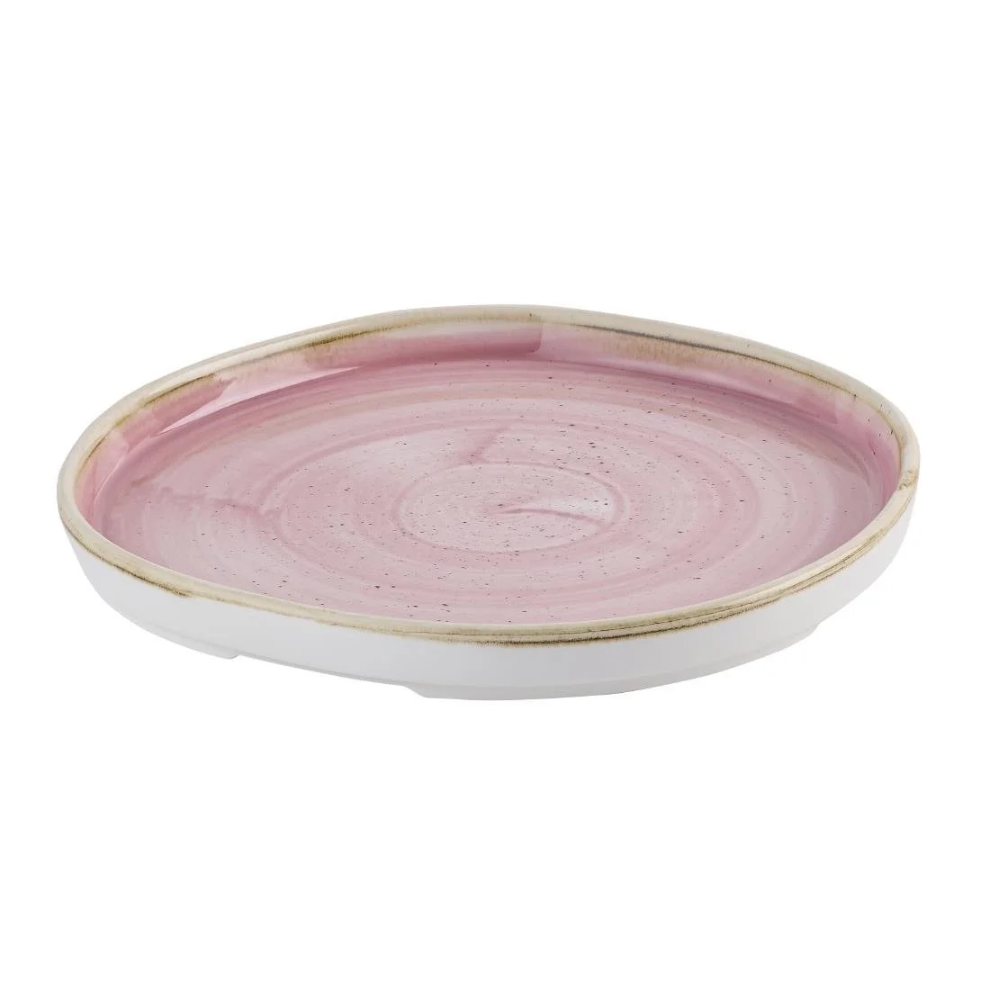 Churchill Stonecast Petal Pink Organic Walled Plates 206mm (6 Pack) - Image 2