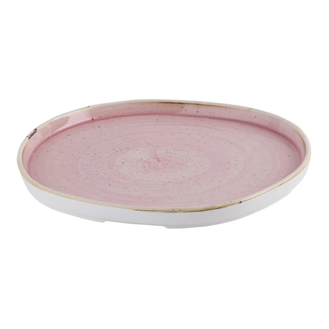Churchill Stonecast Petal Pink Organic Walled Plates 257mm (6 Pack) - Image 2