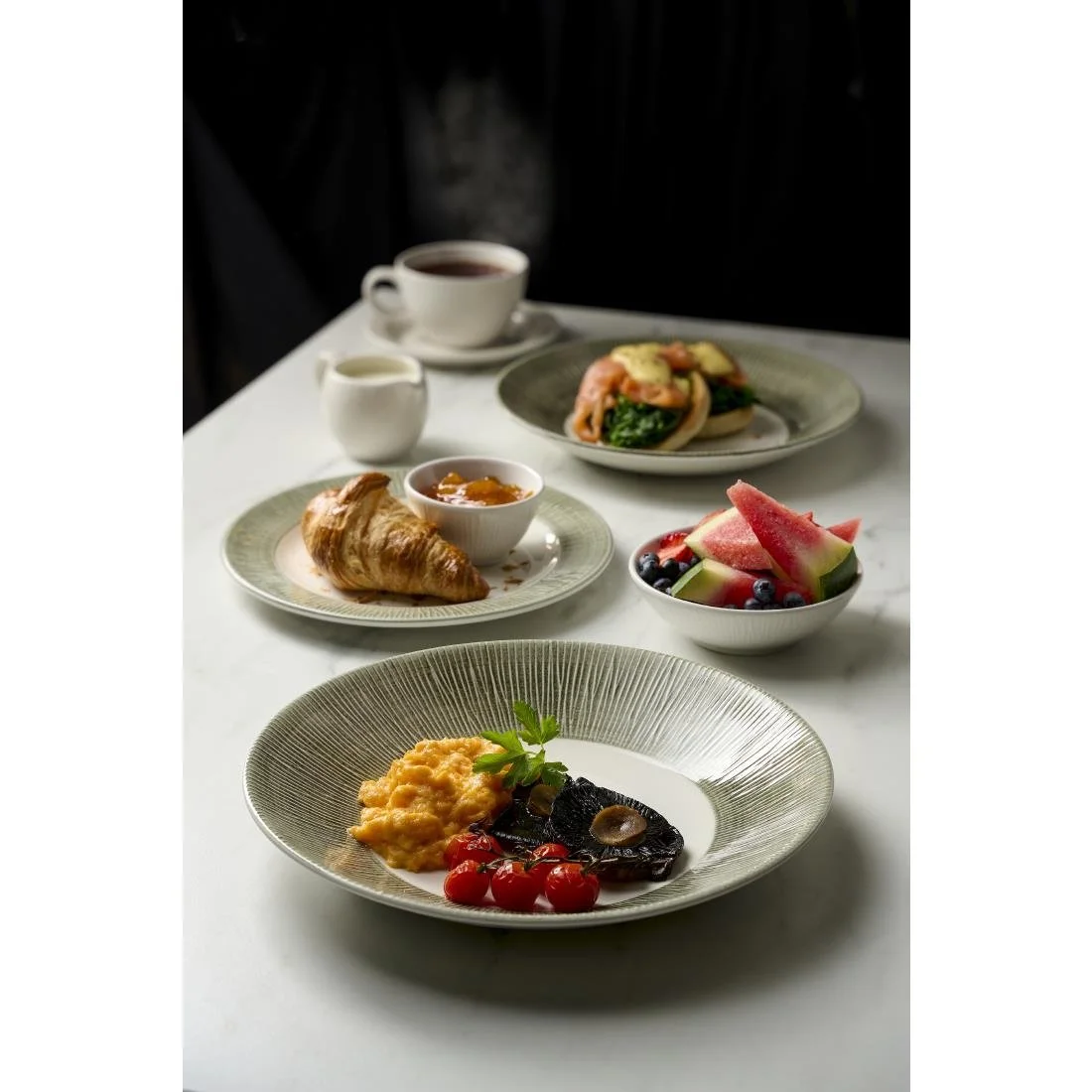 Churchill Bamboo Ceramic Spinwash Alpine Plates 206mm (12 Pack) - Image 2